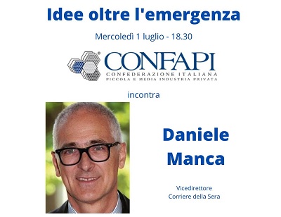 1° luglio, appuntamento su Zoom con Daniele Manca per parlare di ripartenza