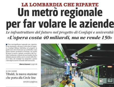 La nostra intervista sulla prima pagina de Il Giornale