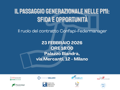 23 FEBBRAIO, ORE 18:00 - IL PASSAGGIO GENERAZIONALE NELLE PMI: SFIDA E OPPORTUNITÀ