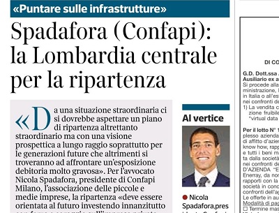 L'Avv. Spadafora parla di ripartenza sul Corriere della Sera