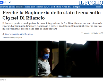 Bozza del DL Rilancio: il grido di allarme dell'Avv. Spadafora su Il Foglio